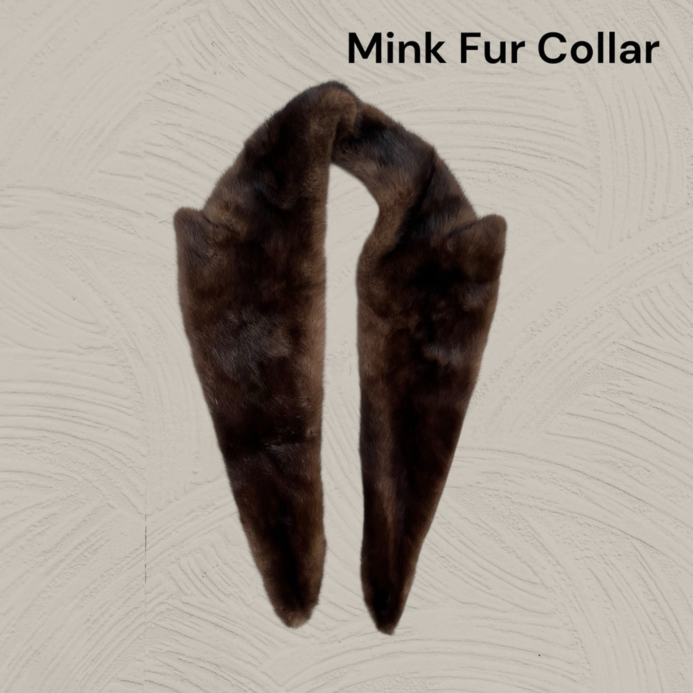 Brown Mink Fur Collar 53”